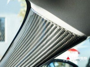 Alfa Romeo Giulia Interior A-Pillar Trim Set - Genuine Carbon Fiber